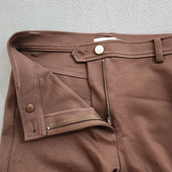 LOFT Women 8P Brown Mid Rise Skinny Stretch Riding Pants - Picture 4 of 11